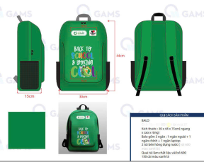 May in logo balo theo yêu cầu tại Củ Chi